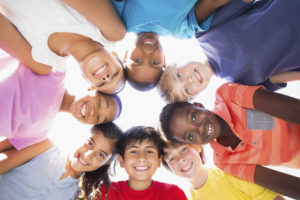 Group of happy kids with great smiles